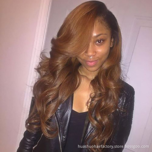 12 To 34 Inch Cheap Malaysian Virgin Human Hair 1B 30 Color Pre Plucked Swiss Lace Frontal Wig